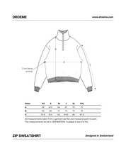 Droeme - Size Chart Zip Sweatshirt