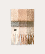 Brown Check Scarf