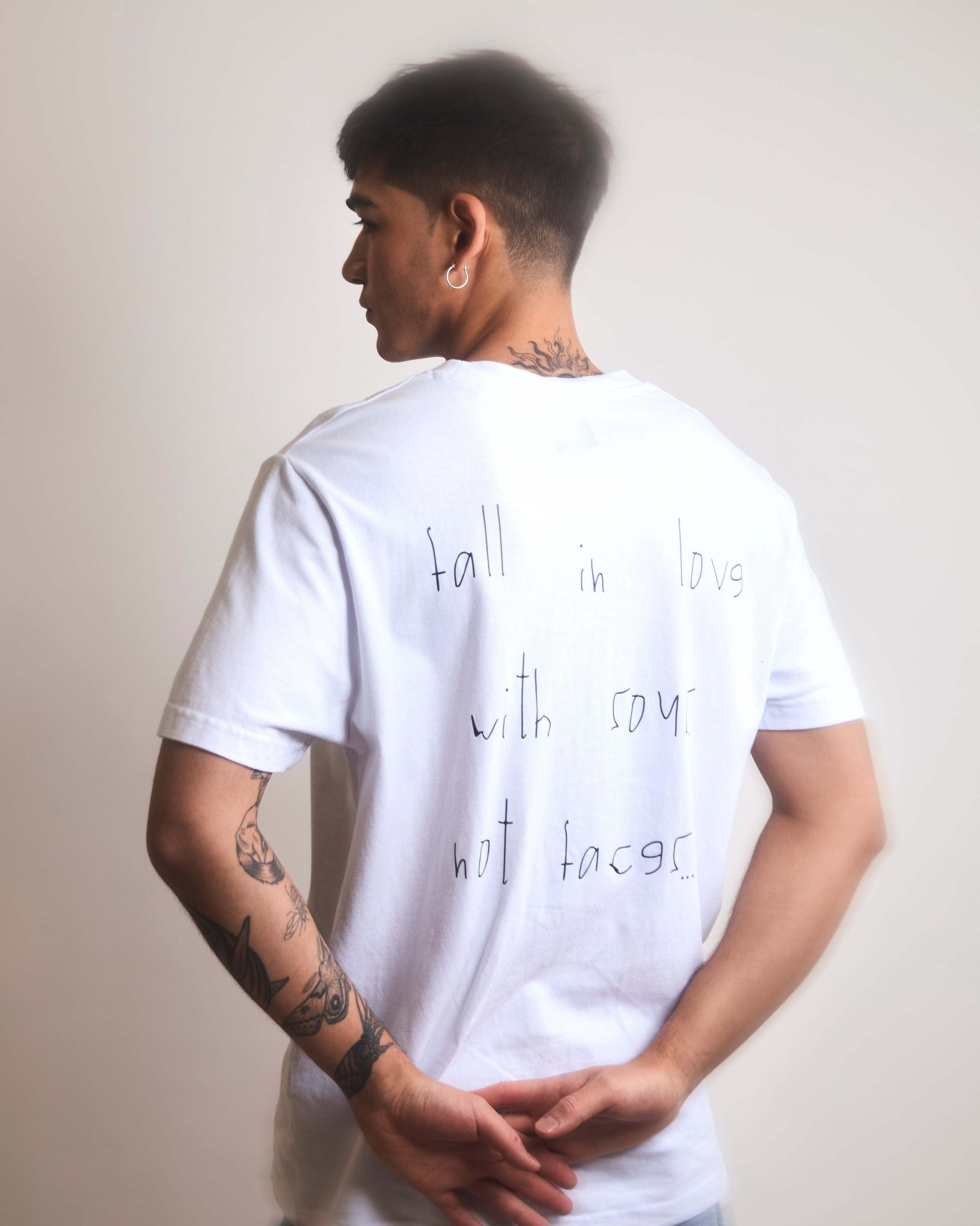 Fall in love with souls, not faces t-shirt