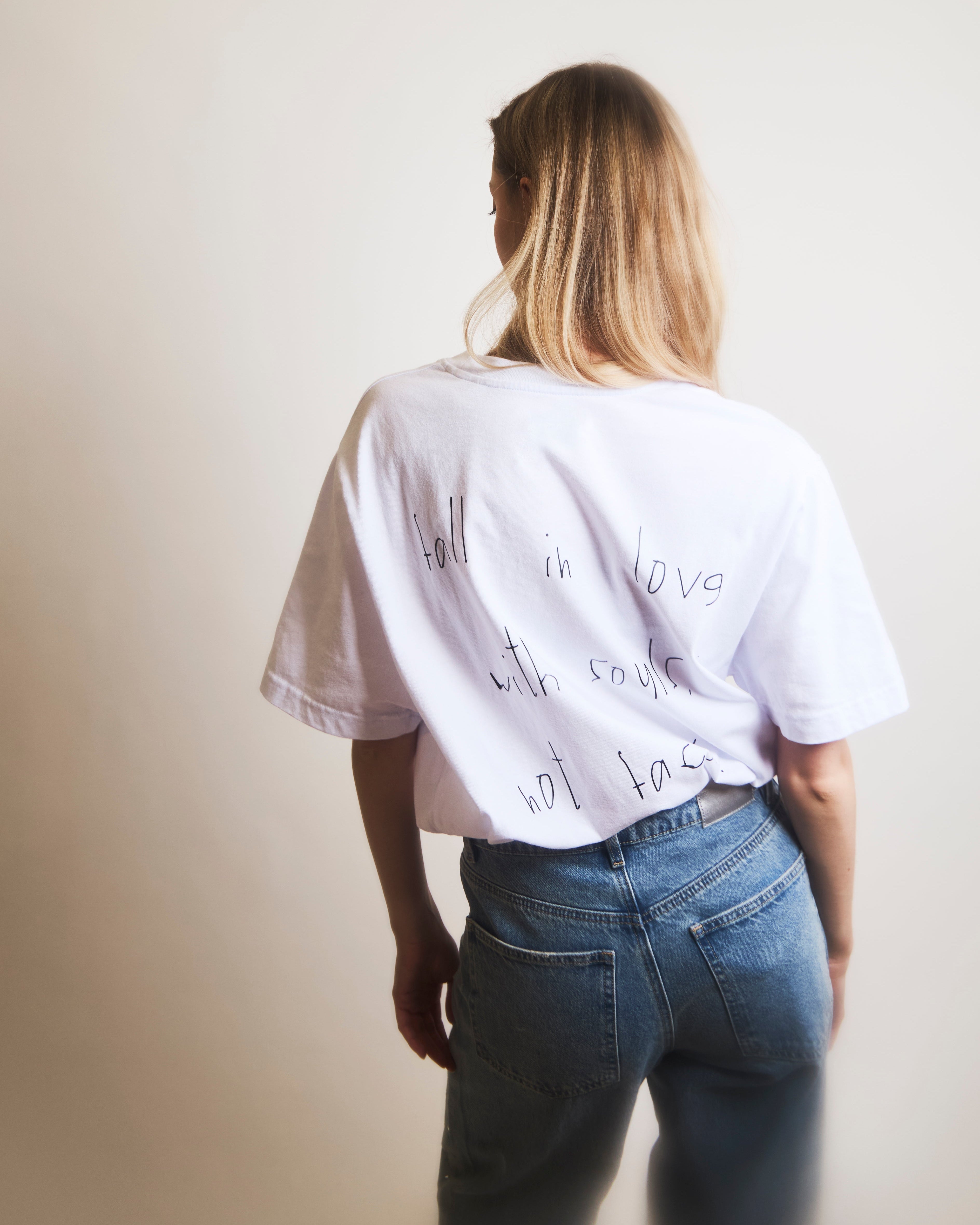 Fall in love with souls, not faces t-shirt